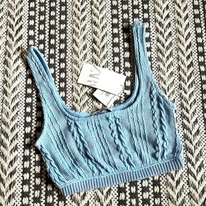 NWT ZARA Crochet Knit Top S